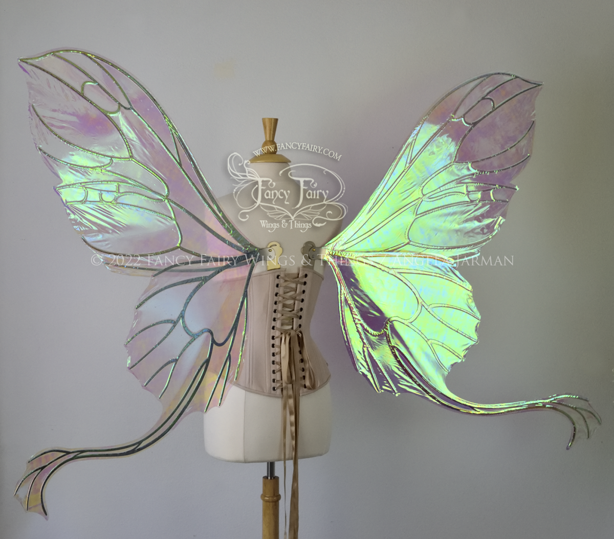 Made to Order GIANT Pansy Gwen Iridescent Convertible Fairy Wings Your Color Choice