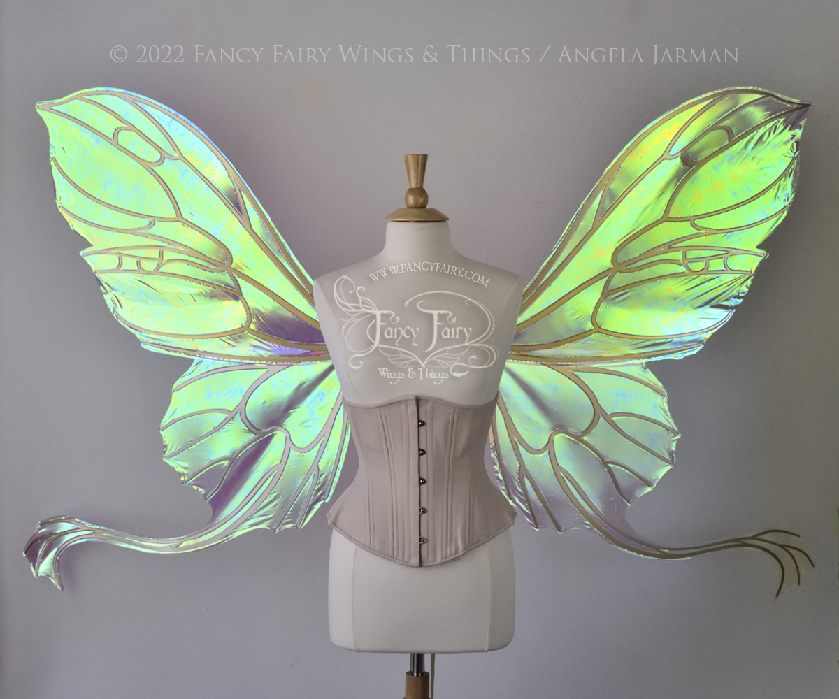 Made to Order GIANT Pansy Gwen Iridescent Convertible Fairy Wings Your Color Choice