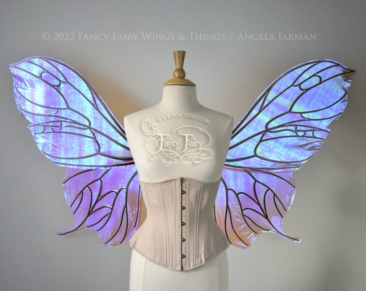 Made to Order Extra Large Pansy Iridescent Convertible Fairy Wings in your colors