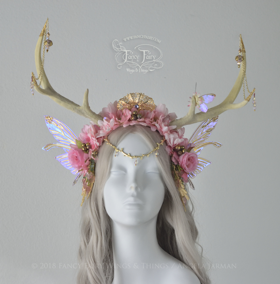 Pink Blossom Faun Fairy Headdress