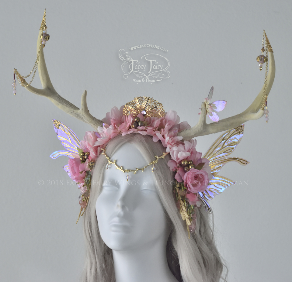 Pink Blossom Faun Fairy Headdress