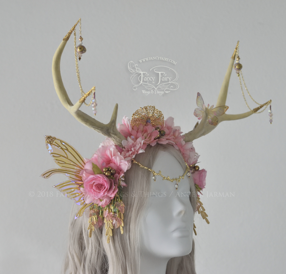 Pink Blossom Faun Fairy Headdress