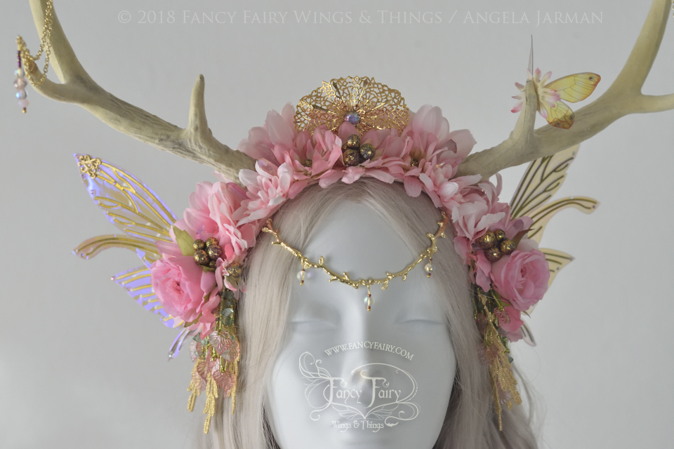 Pink Blossom Faun Fairy Headdress