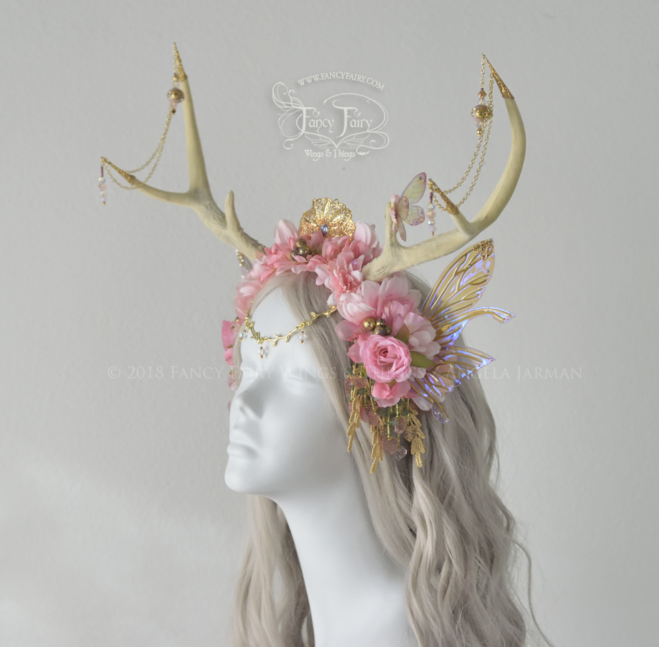 Pink Blossom Faun Fairy Headdress