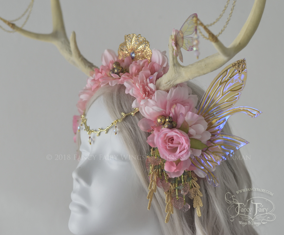 Pink Blossom Faun Fairy Headdress