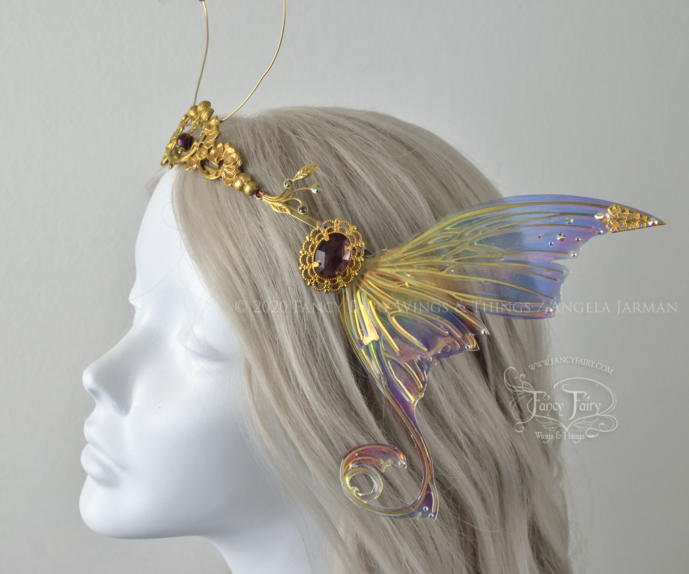 'Aphrodite' Rainbow Fairy Tiara in Brass