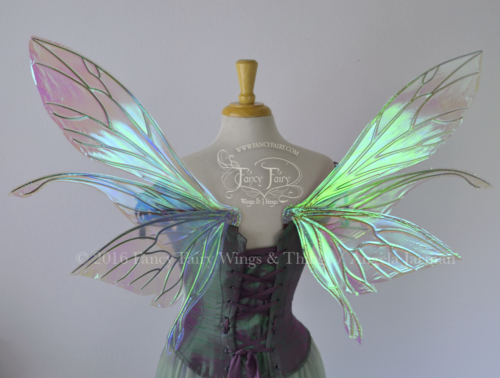 Salome Iridescent Fairy Wings in Rose Gold with Copper Veins