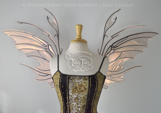 Scythe Iridescent Fairy Wings in Antique Copper with Black Veins