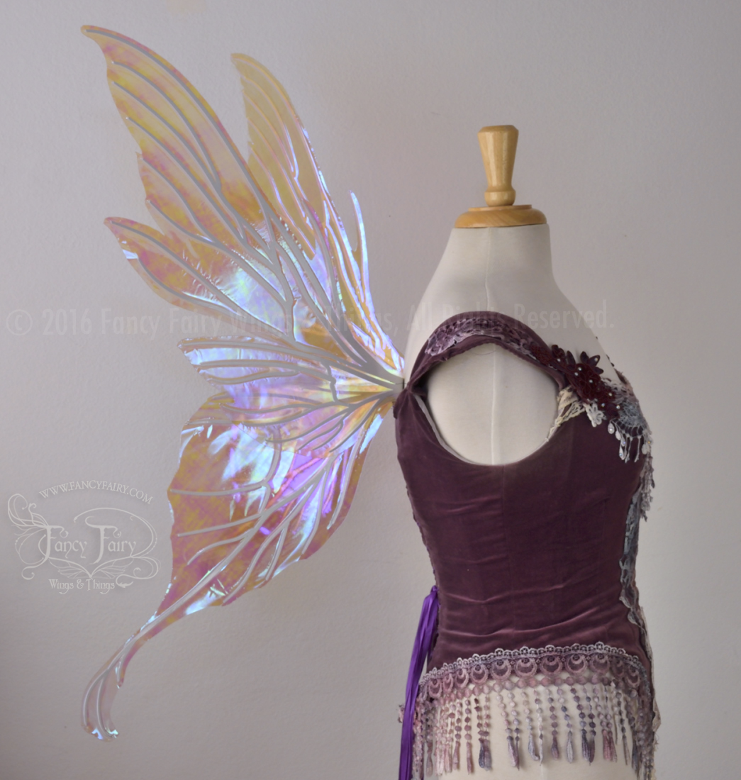 Morgana Iridescent Fairy Wings in Lilac with Pearl veins