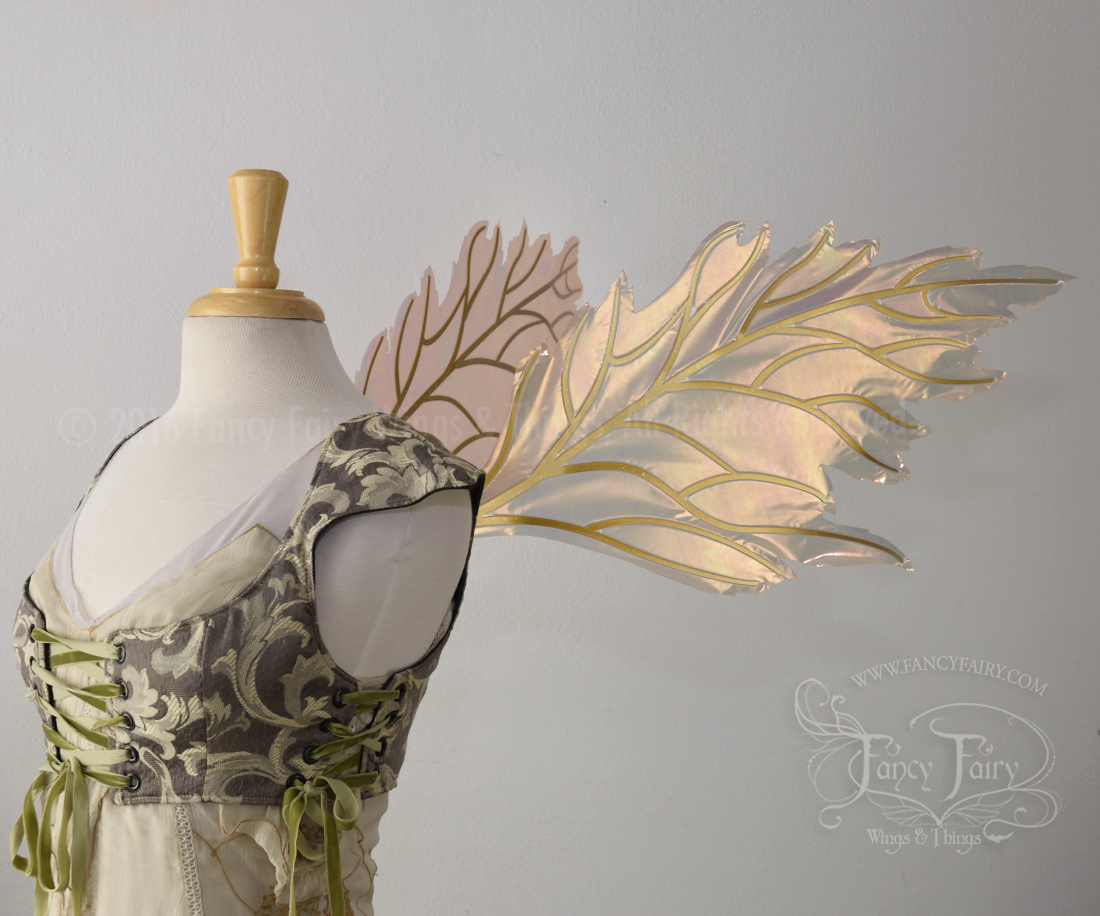 Rowan Iridescent Fairy Wings in Antique Copper with Gold veins