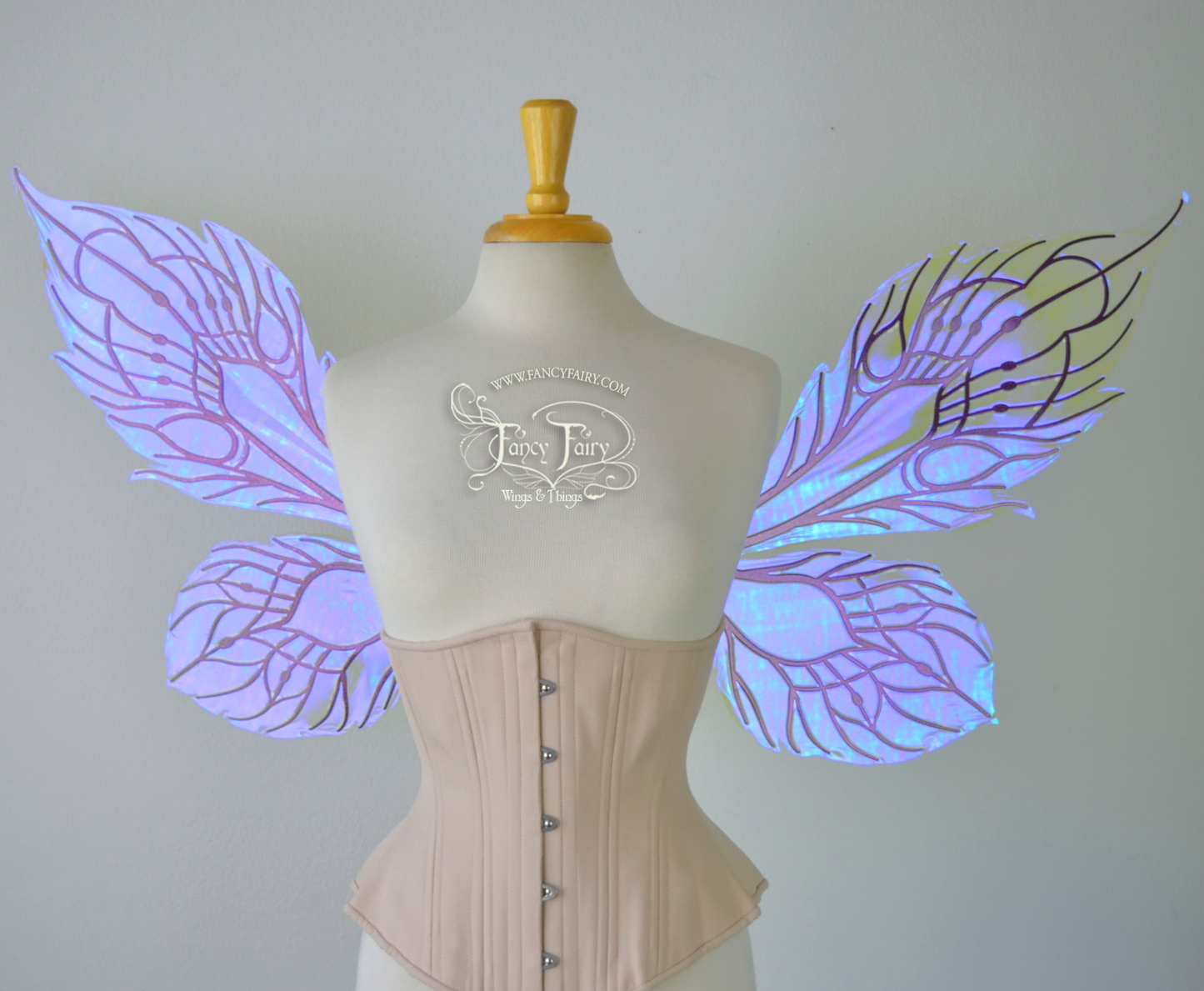 Sintra Iridescent Convertible Fairy Wings in Ultraviolet with Chameleon Cherry Violet veins