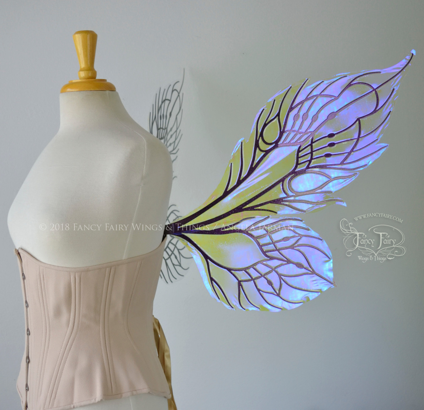 Sintra Iridescent Convertible Fairy Wings in Ultraviolet with Chameleon Cherry Violet veins