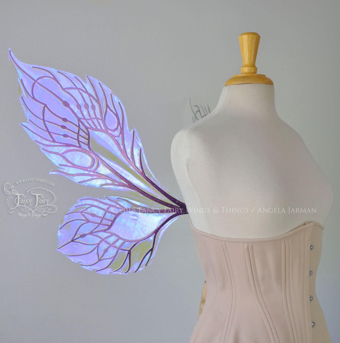 Sintra Iridescent Convertible Fairy Wings in Ultraviolet with Chameleon Cherry Violet veins