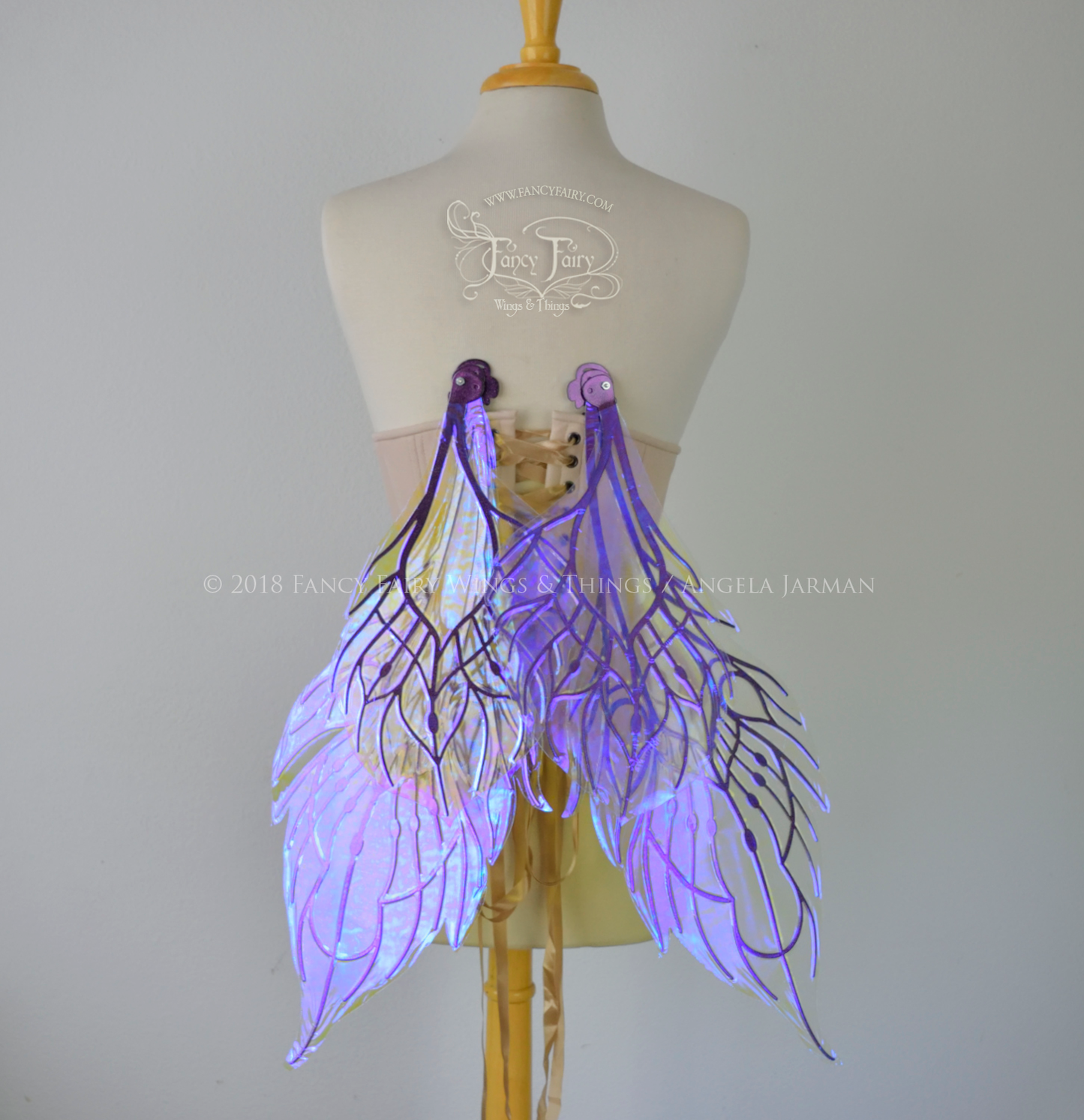 Sintra Iridescent Convertible Fairy Wings in Ultraviolet with Chameleon Cherry Violet veins