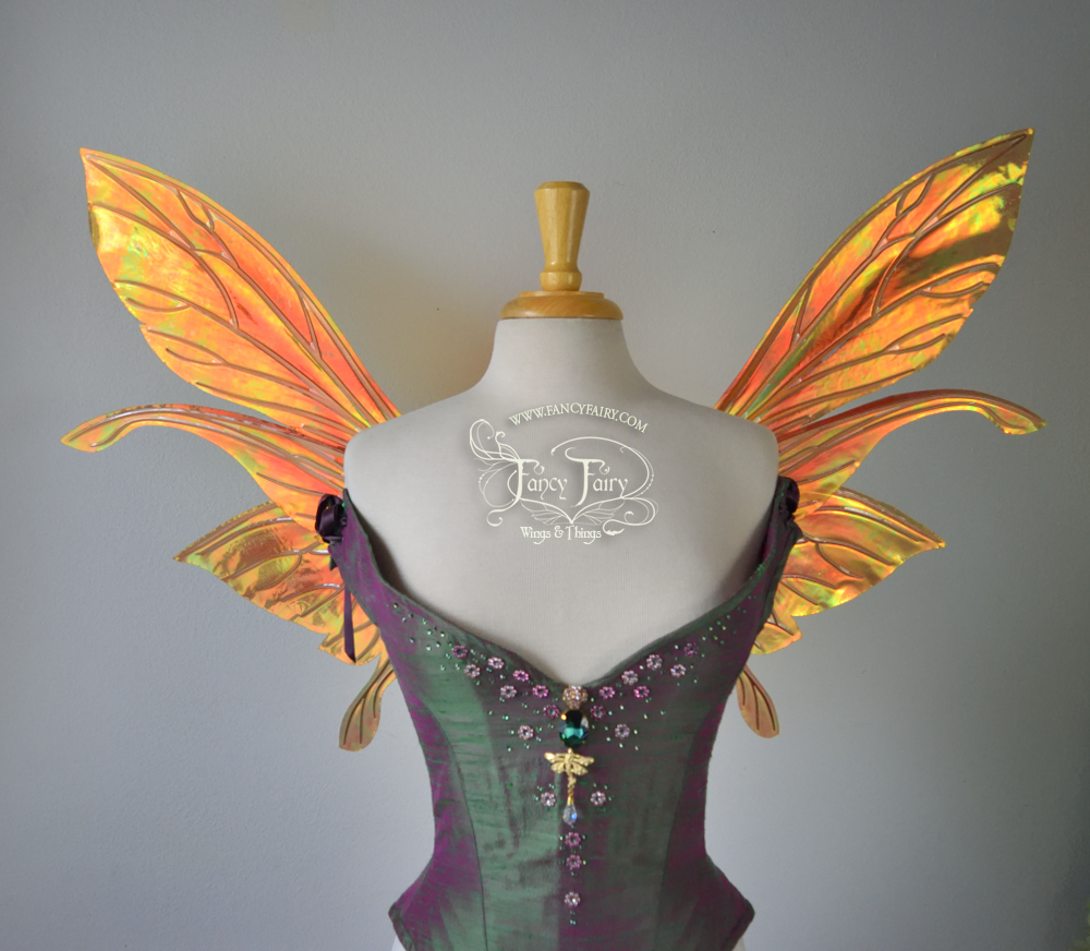 Salome "Tiger Lilly" Painted Iridescent Fairy Wings