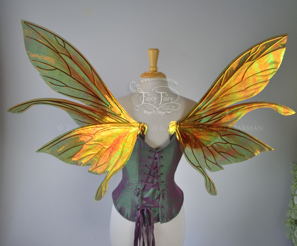 Salome "Tiger Lilly" Painted Iridescent Fairy Wings