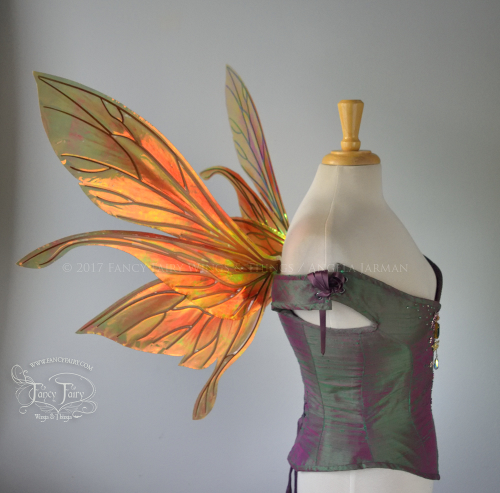 Salome "Tiger Lilly" Painted Iridescent Fairy Wings