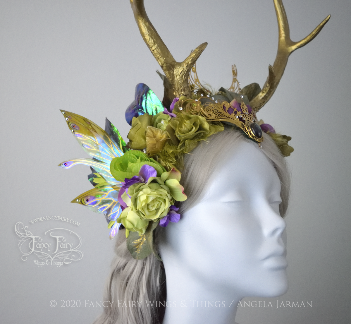 'Twilight Fairy' Winged Antler Headdress *Previously worn