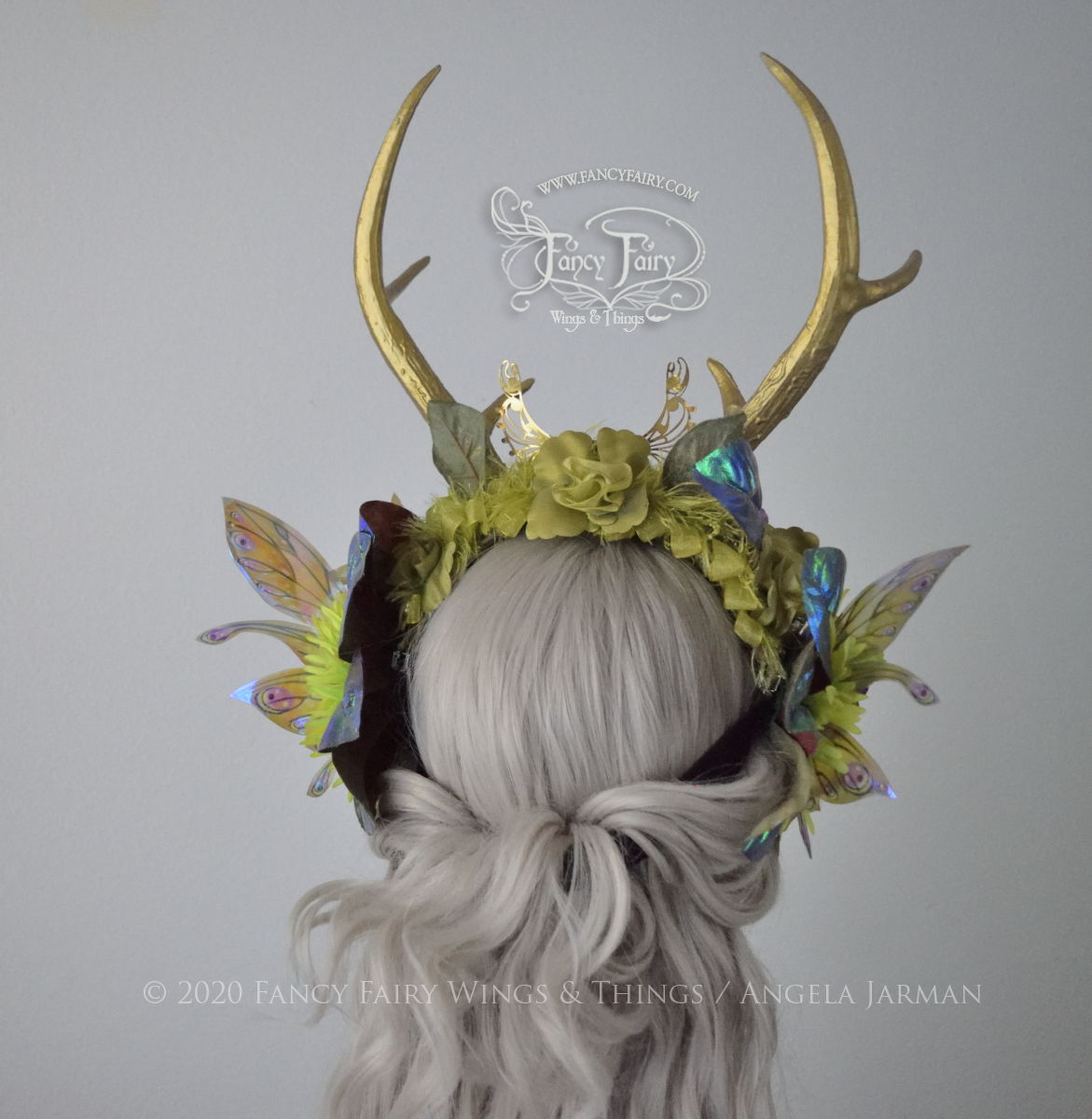 'Twilight Fairy' Winged Antler Headdress *Previously worn