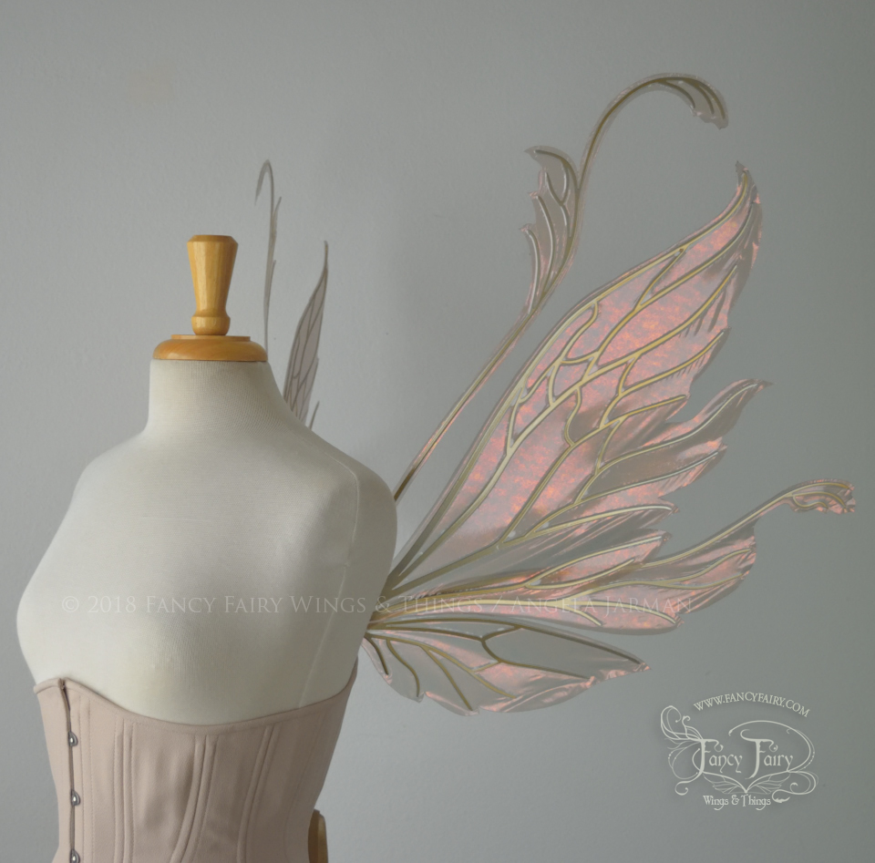 Vivienne Iridescent Fairy Wings in Antique Copper with Candy Gold Veining