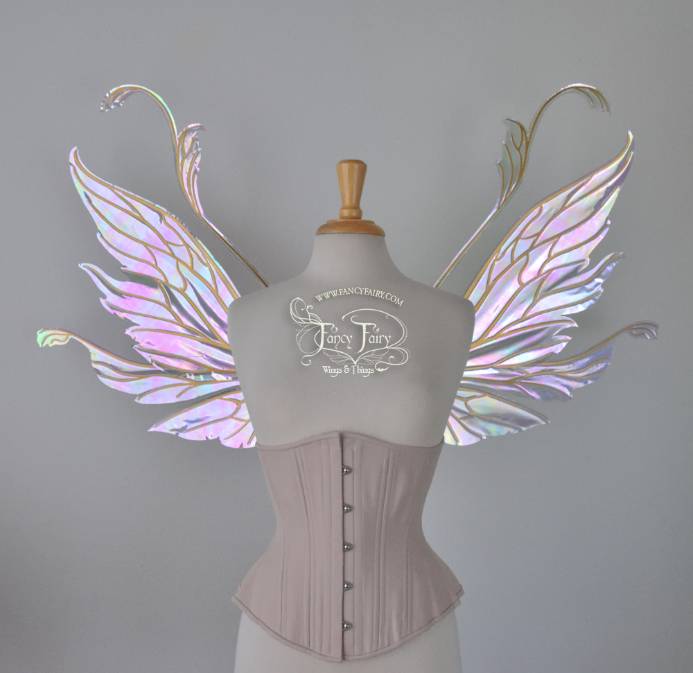 Vivienne Iridescent Fairy Wings in Alexandrite with Gold Veins