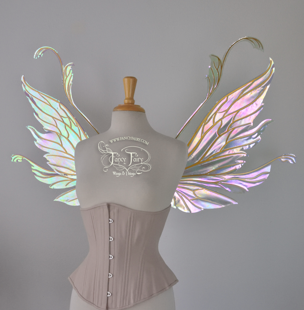 Vivienne Iridescent Fairy Wings in Alexandrite with Gold Veins