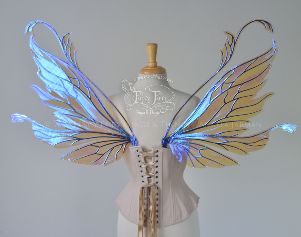 Vivienne Iridescent Fairy Wings in Lilac with Black Veining