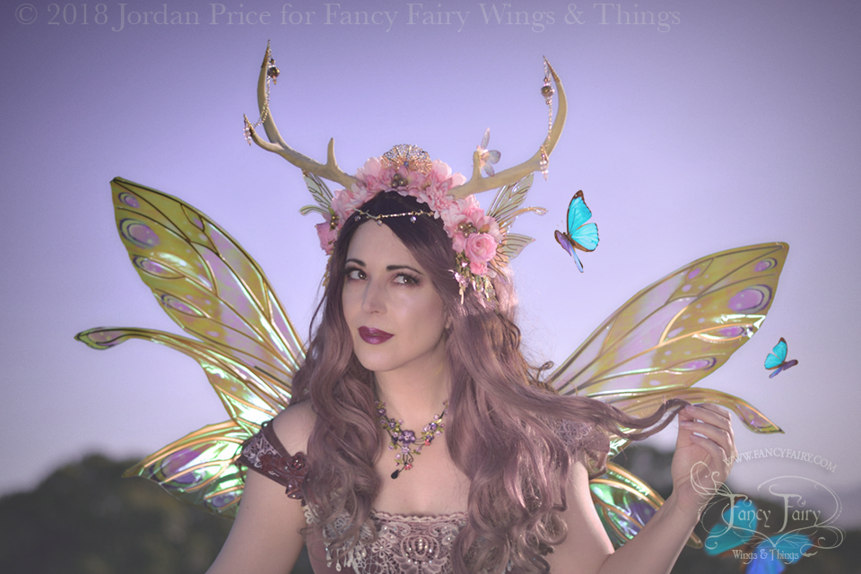 Pink Blossom Faun Fairy Headdress