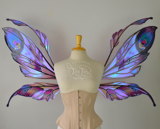 Extra Large MADE TO ORDER Datura Iridescent Convertible Painted Fairy Wings