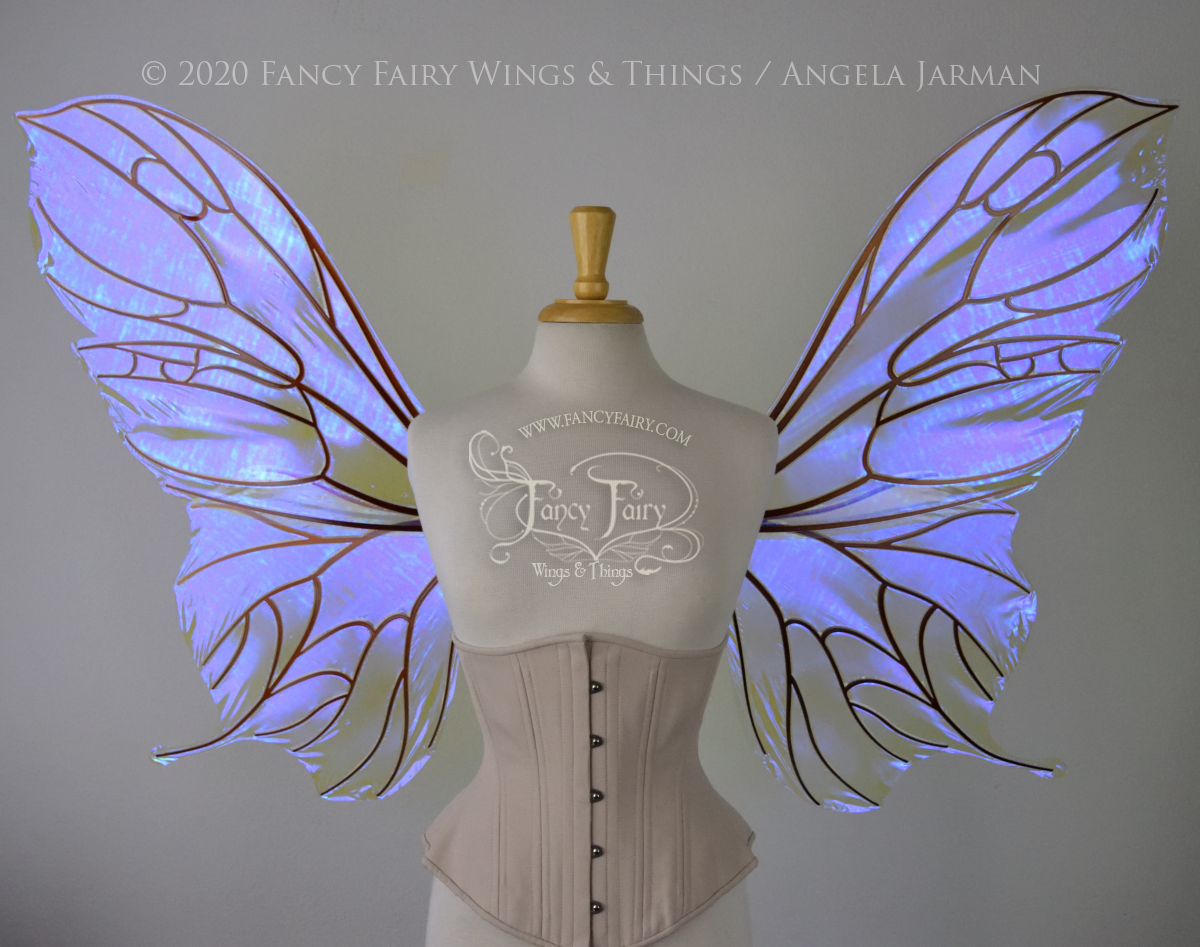 Made to Order Extra Large Pansy Iridescent Convertible Fairy Wings in your colors