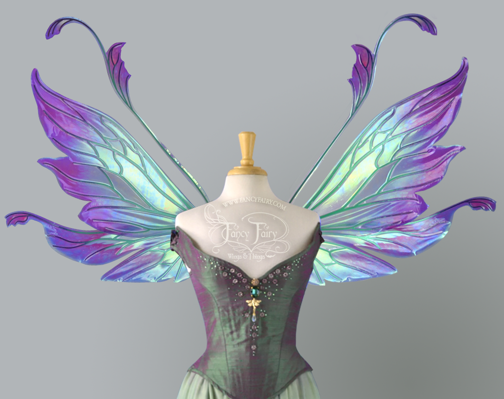 Made to Order Extra Large / Giant Vivienne Iridescent Fairy Wings Painted in Your Colors