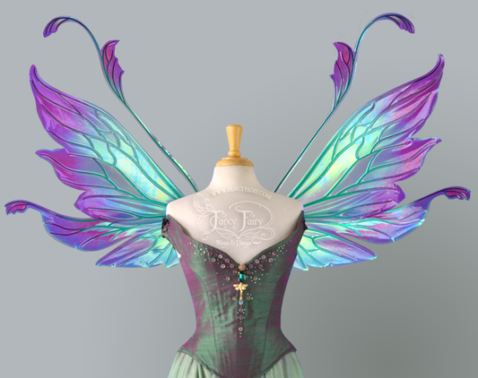 Made to Order Extra Large / Giant Vivienne Iridescent Fairy Wings Painted in Your Colors